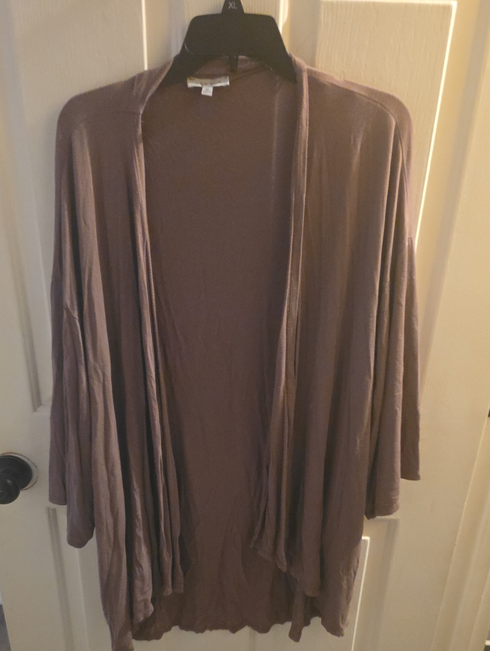 white birch Open-Front Drapey Cardigan - Mauve
